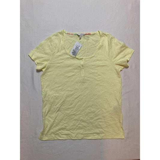 Charter Club leeve Round Neck Only T-Shirt Yellow S
