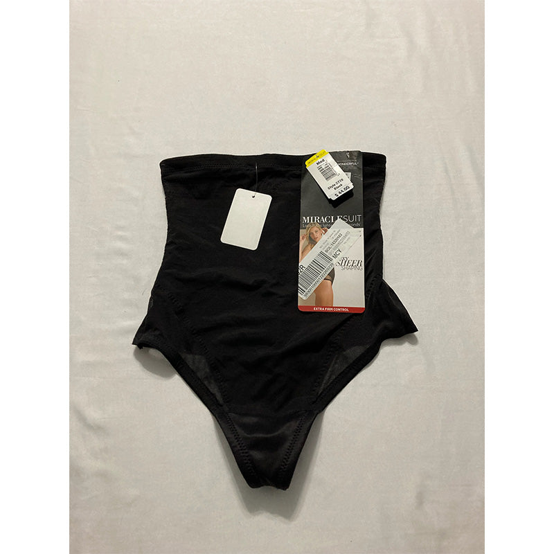 NWD Miraclesuit Sheer Extra Firm Shaping High Waist Thong Black M