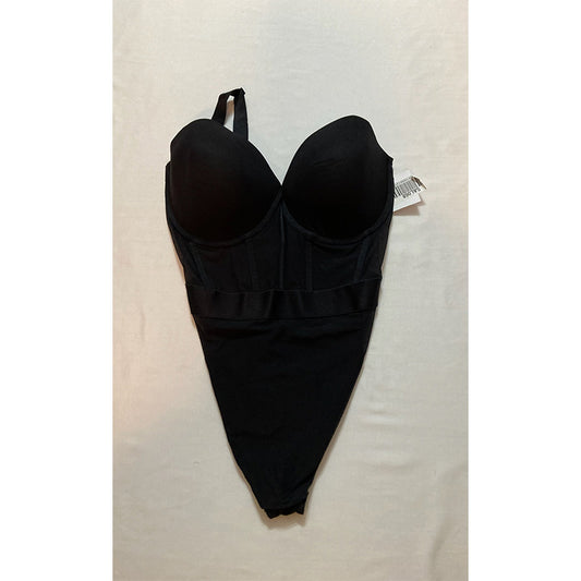 NWD DKNY Sheers Strapless Bodysuit Black 34DD