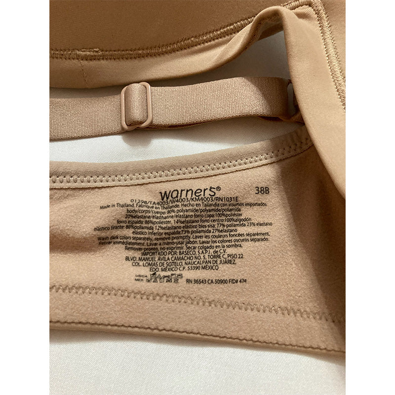 NWD Warner's Support and Comfort Wireless Lift T-Shirt Bra Nude 38B