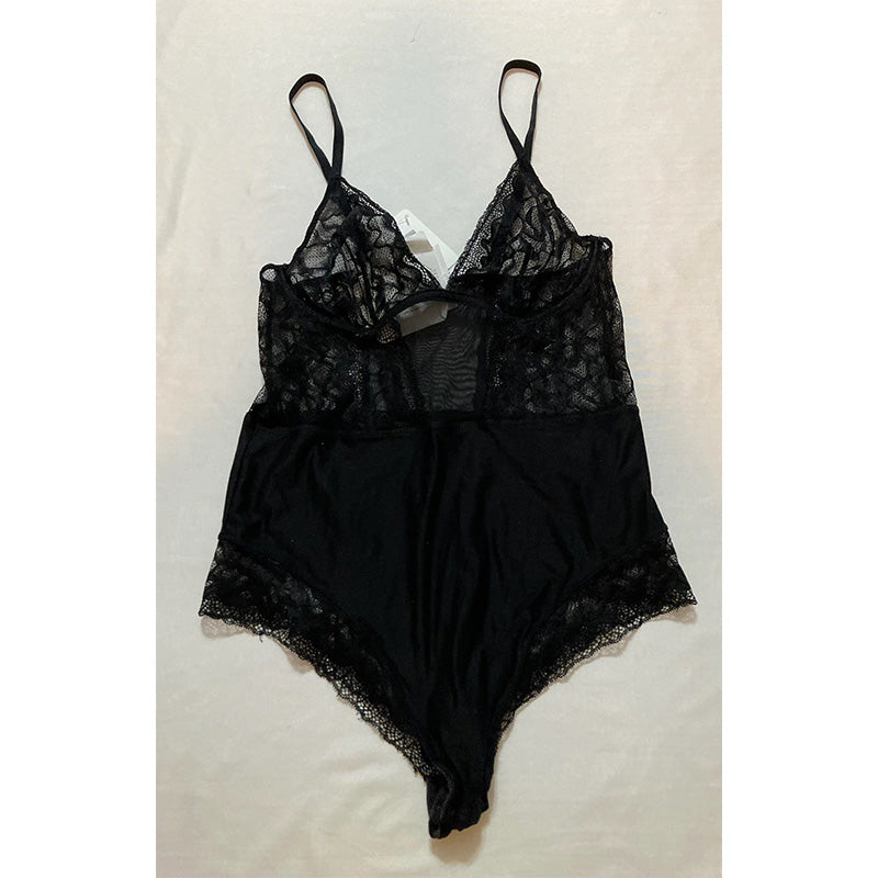 NWD Calvin Klein Sheers Bodysuit Black M