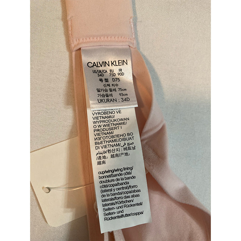 NWD Calvin Klein Perfectly Fit Lightly Lined T-Shirt Bra Pink 34D