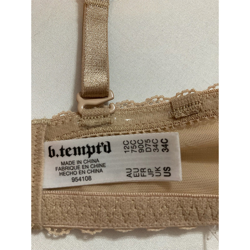 NWD b.tempt'd Faithfully Yours Strapless Bra Au Natural 34C