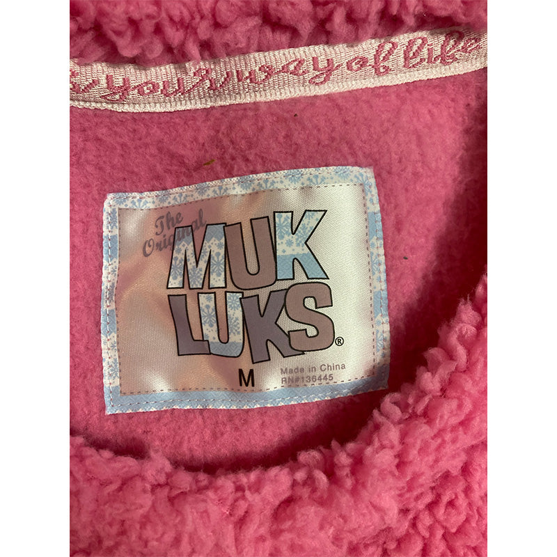 Muk Luks Faux-Fur Only Sleep Top Pink M