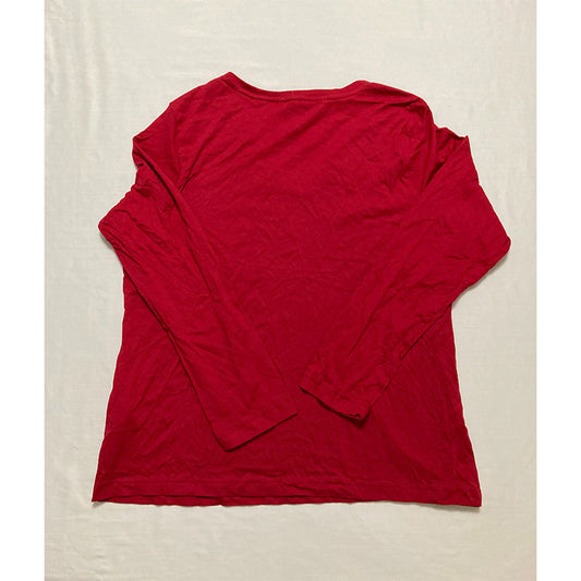 Charter Club Cotton Only Pajama Top Red XL