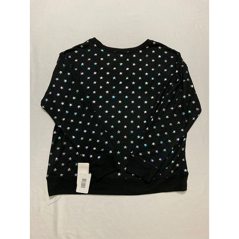 Jenni Twinning Super Soft  Only Pajama Top Black L