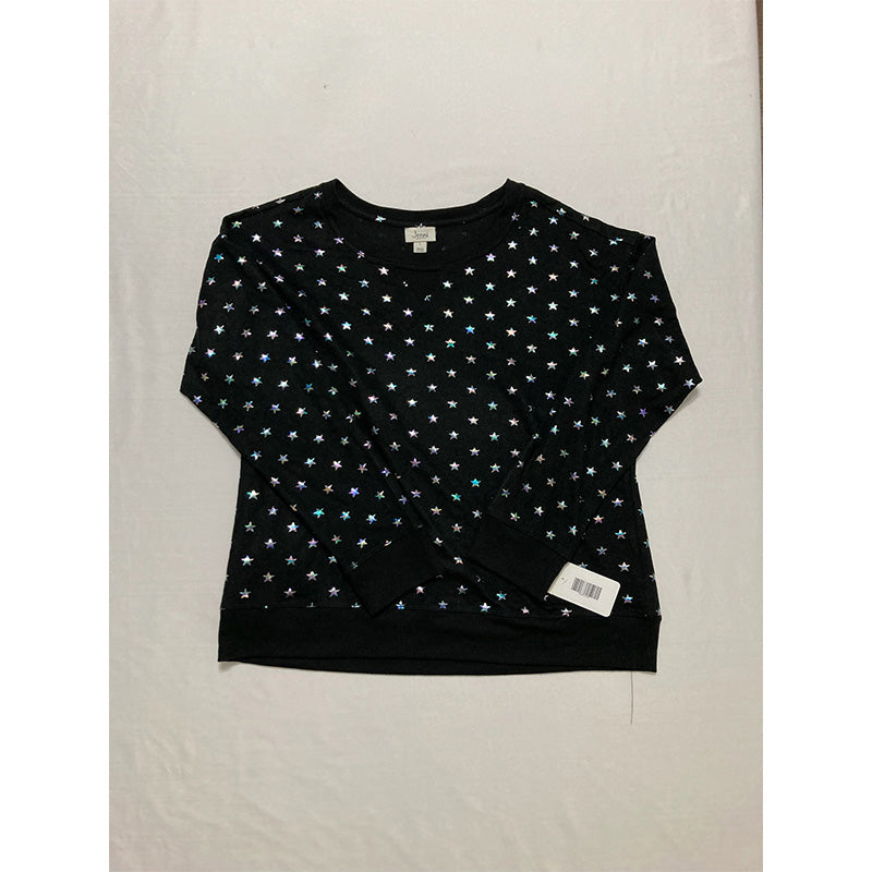 Jenni Twinning Super Soft  Only Pajama Top Black L