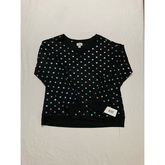 Jenni Twinning Super Soft  Only Pajama Top Black L