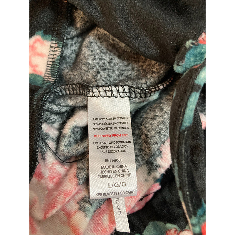 Flora Nikrooz Printed Velour Only Pajama Pant Multicolor L
