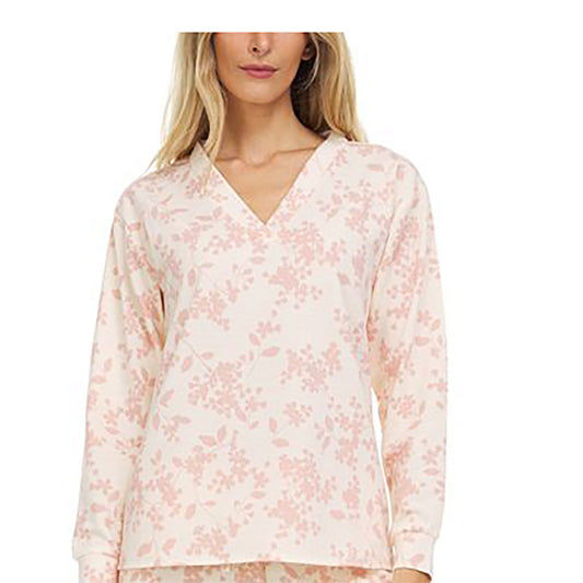 Flora Nikrooz Tabitha French Terry Only Pajama Top Cream M