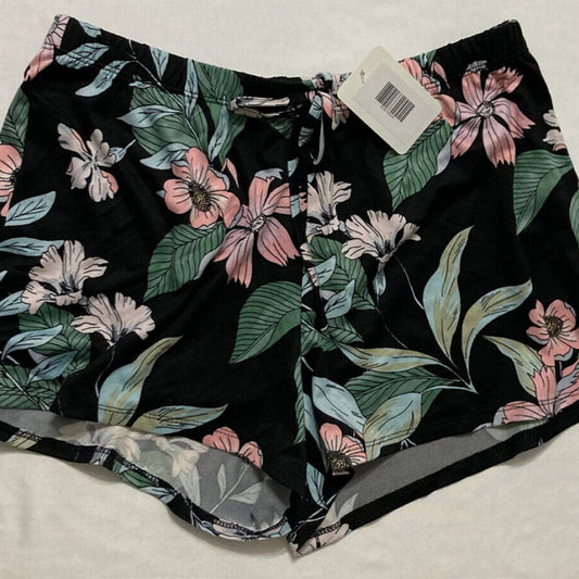 Linea Donatella Pajama Short Floral Waistband Black S