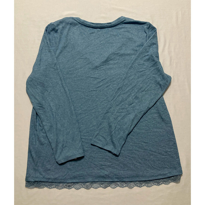 Charter Club V-Neck Only T-Shirt Pajama Blue XL