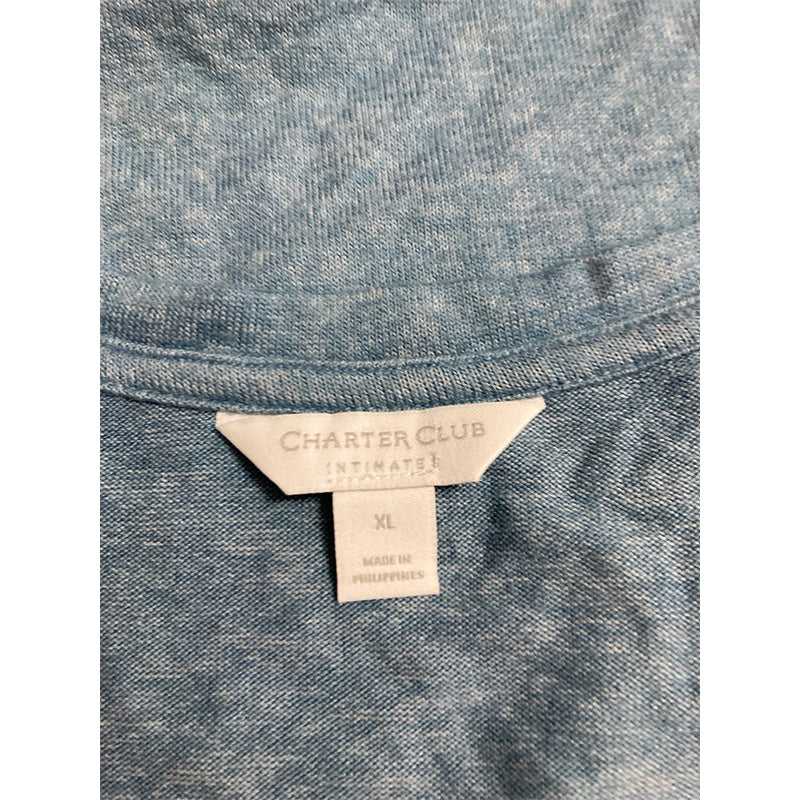 Charter Club V-Neck Only T-Shirt Pajama Blue XL