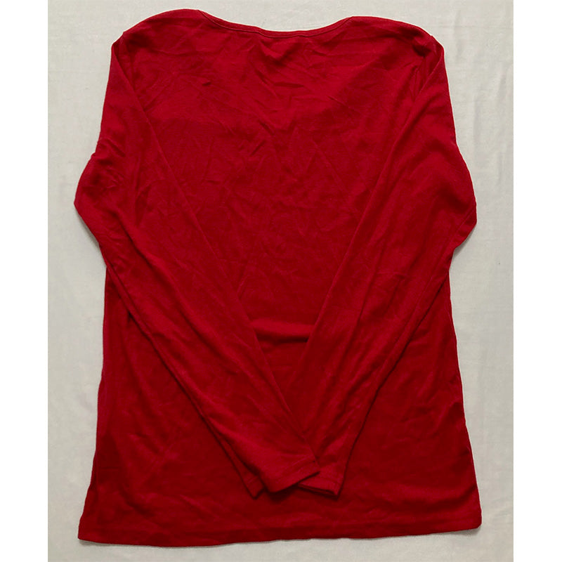 Charter Club V-neck Only Pajama Top Red S