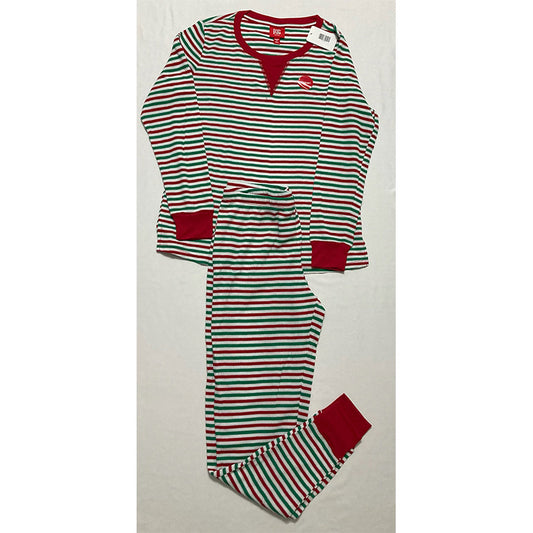 Family Pj Pajama Set Round Neck Green And Red S