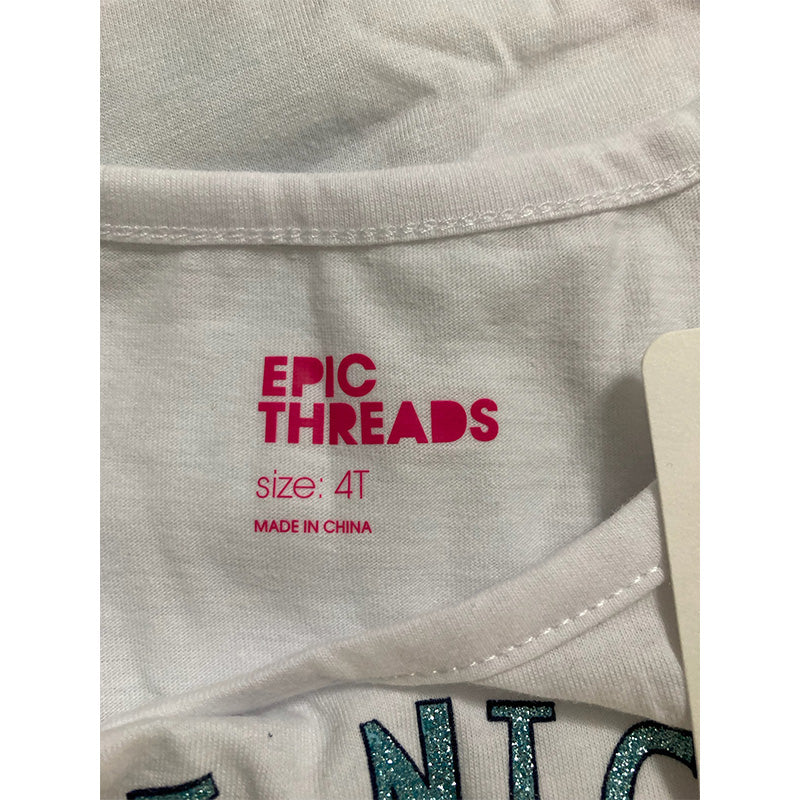 Epic Threads First Impression girls graphic print t shirt White 4T