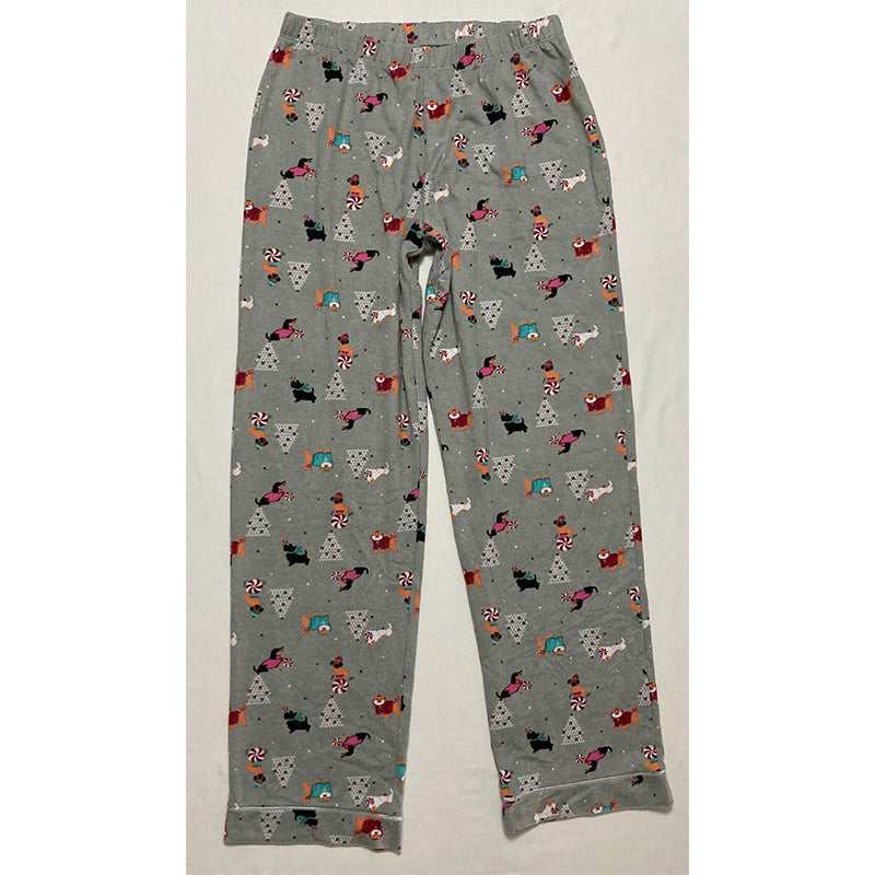 NWD Cuddl Duds Printed Notched-Collar Pajamas Set Multicolor S