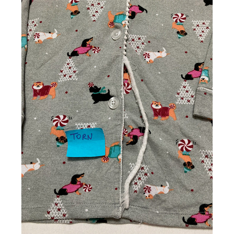 NWD Cuddl Duds Printed Notched-Collar Pajamas Set Multicolor S