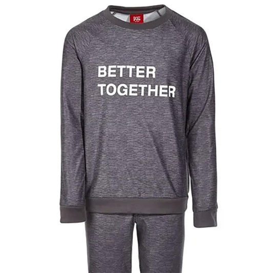 Family Pajama Matching Big Kids Only Pajama Top Charcoal XL