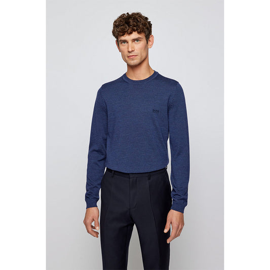 NWD BOSS Men's Regular-Fit Merino Sweater Navy S