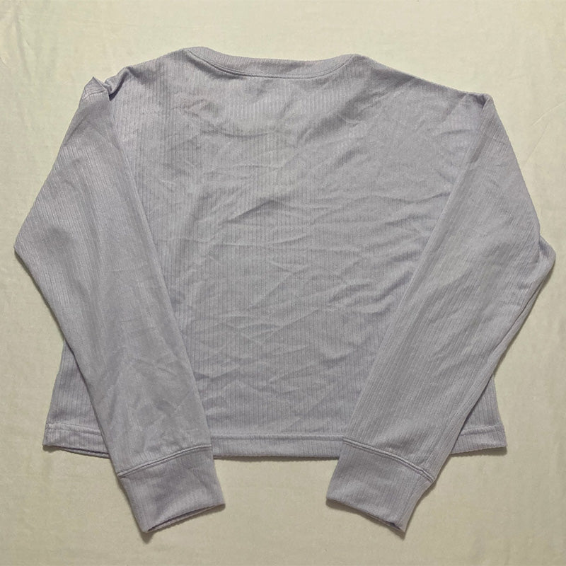 NWD Jenni Ribbed Henley Pajama Top Lilac XS