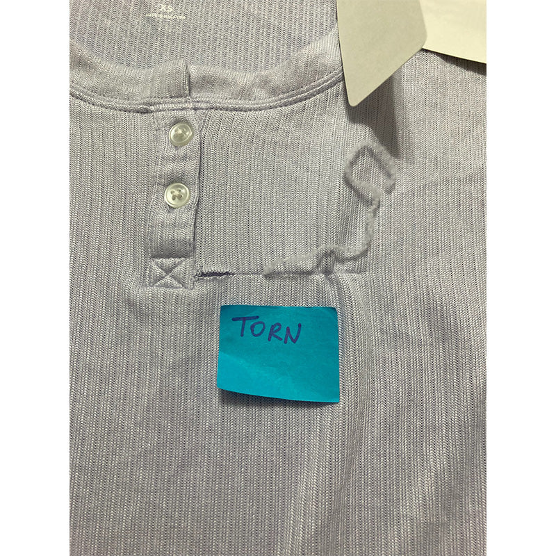 NWD Jenni Ribbed Henley Pajama Top Lilac XS