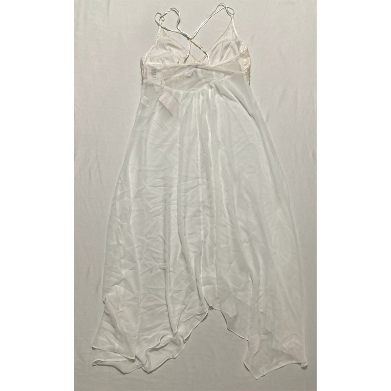 NWD Linea Donatella Keepsake Lace-Trim Nightgown White S