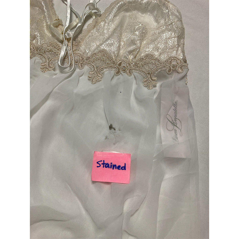 NWD Linea Donatella Keepsake Lace-Trim Nightgown White S