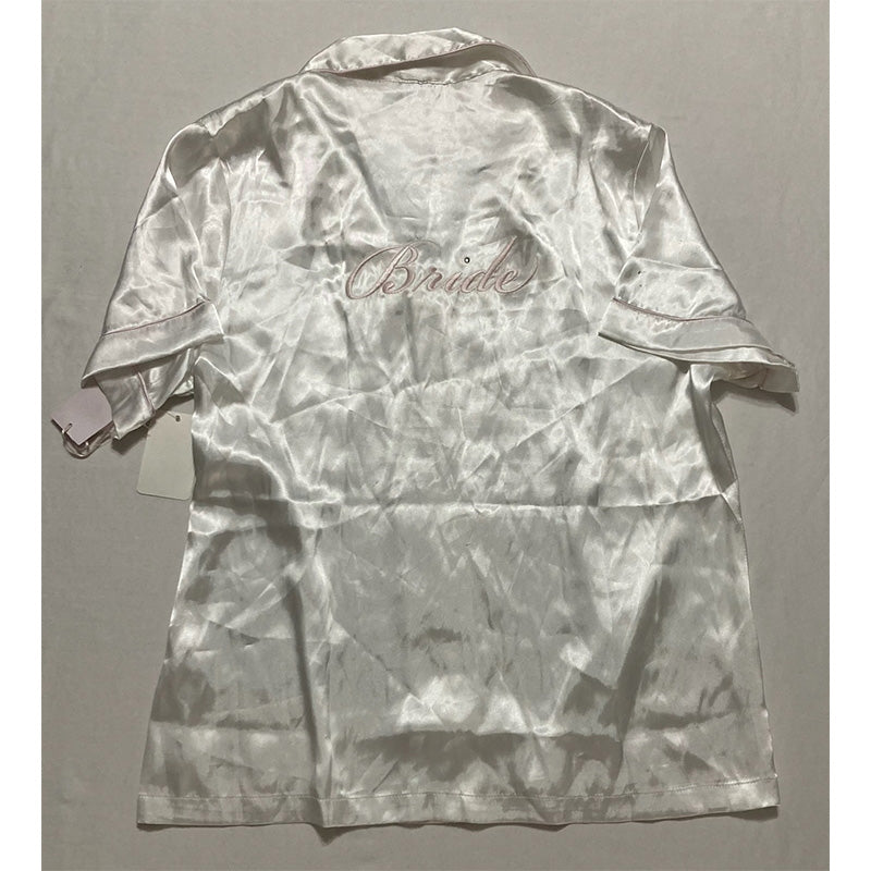 NWD Linea Donatella Pajama Top V Neck White M