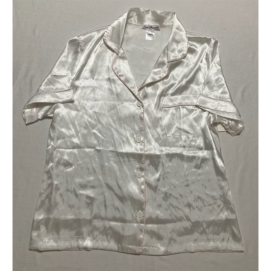 NWD Linea Donatella Pajama Top V Neck White M