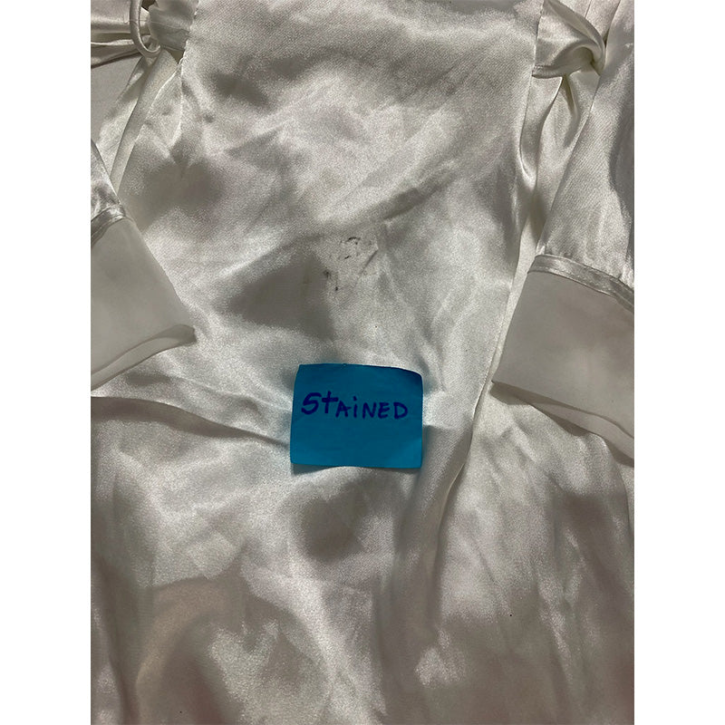 NWD Linea Donatella Midnight Short Wrap Robe White S/M