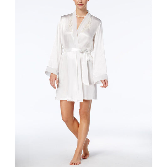 NWD Linea Donatella Midnight Short Wrap Robe White S/M