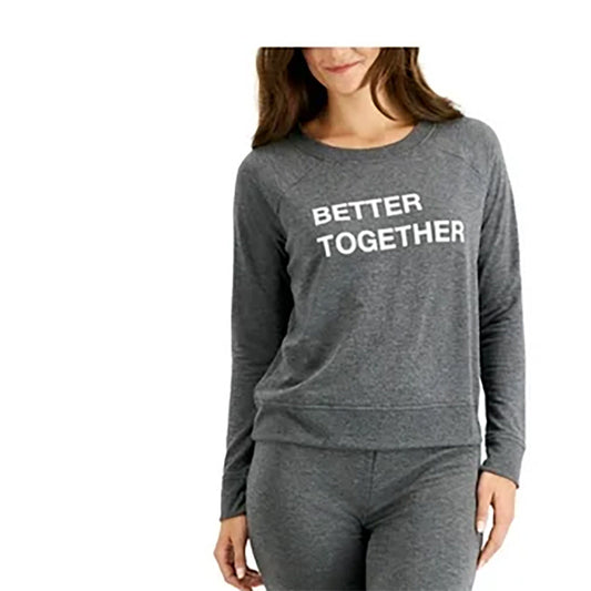 Family Pj Long Sleeve Crew Neck Only T-Shirt Charcoal L