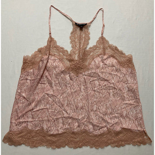 INC Satin Lace V Neck Only Pajama Top Snake Skin 2XL