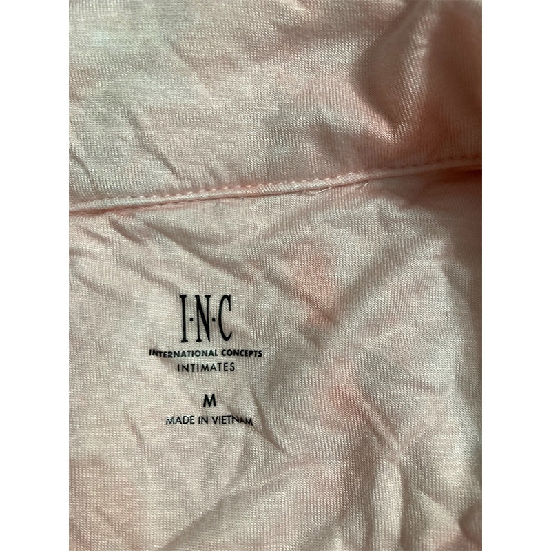 INC Pajama Cami V neck Short Sleeve Rose M