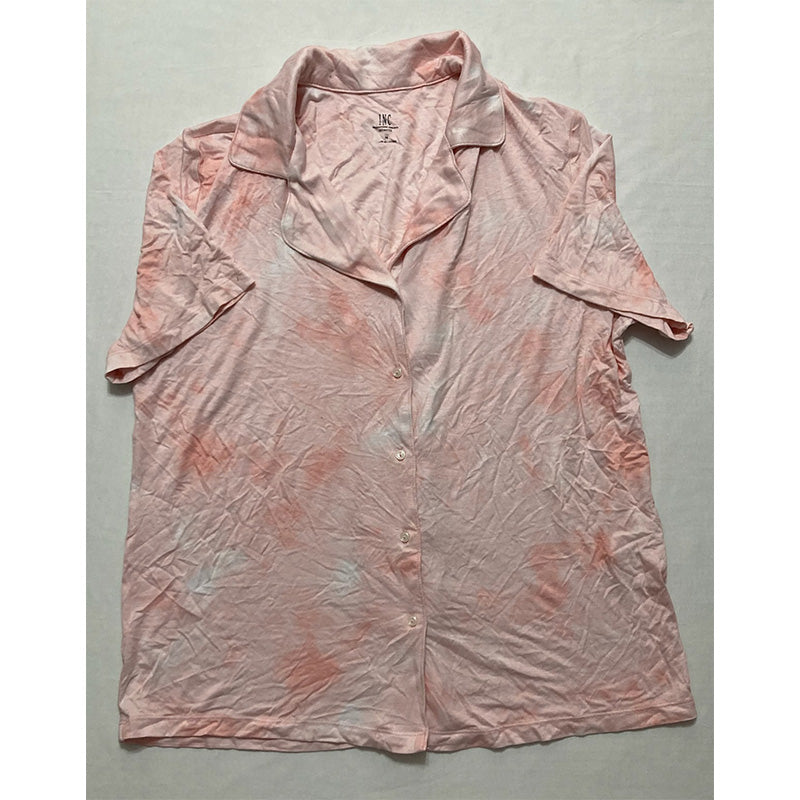 INC Pajama Cami V neck Short Sleeve Rose M
