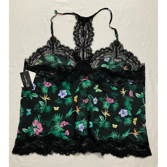 INC Lace-Trim Satin Cami  Multicolor 2XL