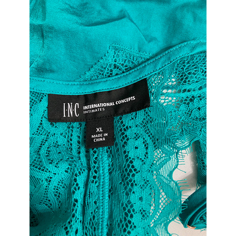 INC V Neck Only Pajama Top Aqua XL