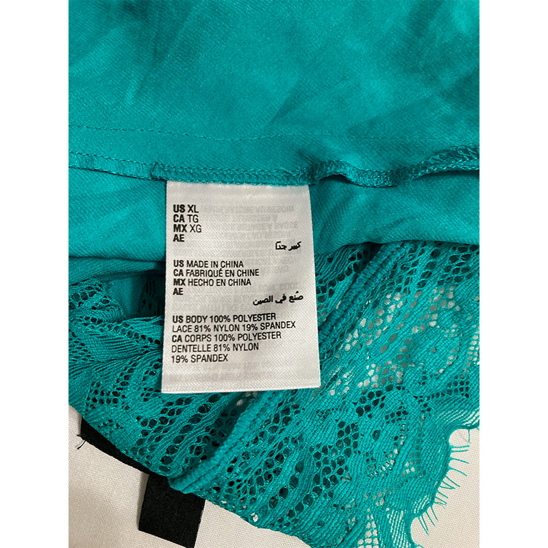 INC V Neck Only Pajama Top Aqua XL
