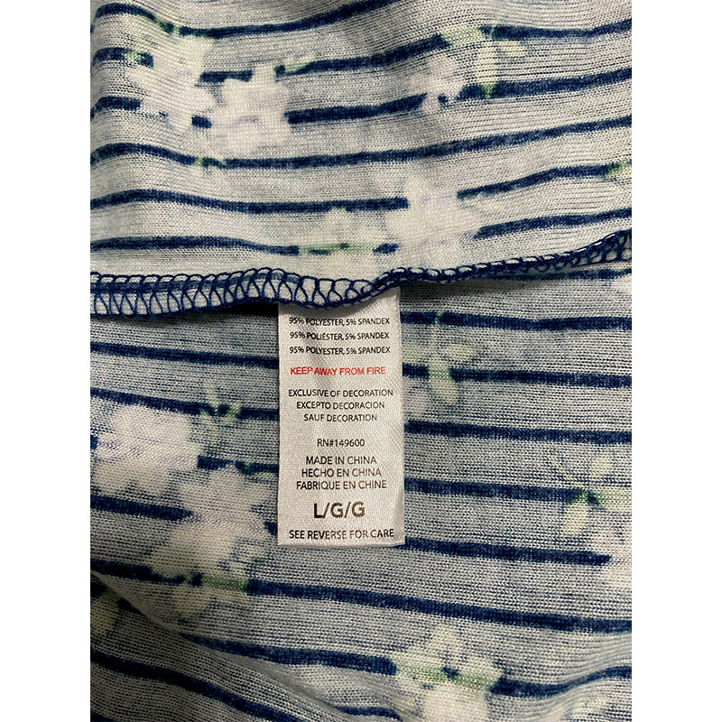 NWD Unbranded Pajama Set Top And Short Navy Floral L