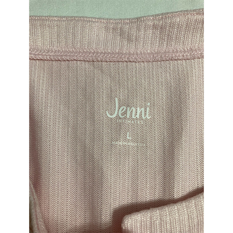 NWD Jenni Ribbed Henley Pajama Top Pink L