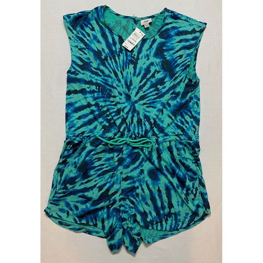 NWD Jenni Womens Sleeveless Lounge Romper Blue L