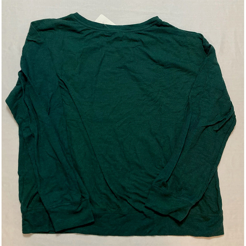 NWD Unbranded Pajama Top Round Neck Long Sleeve Green 2XL