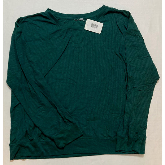 NWD Unbranded Pajama Top Round Neck Long Sleeve Green 2XL