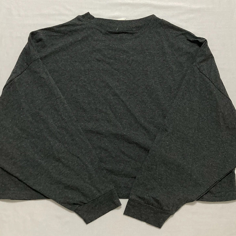 NWD Champion Cropped Long-Sleeve Lounge Sleep T-Shirt Grey S