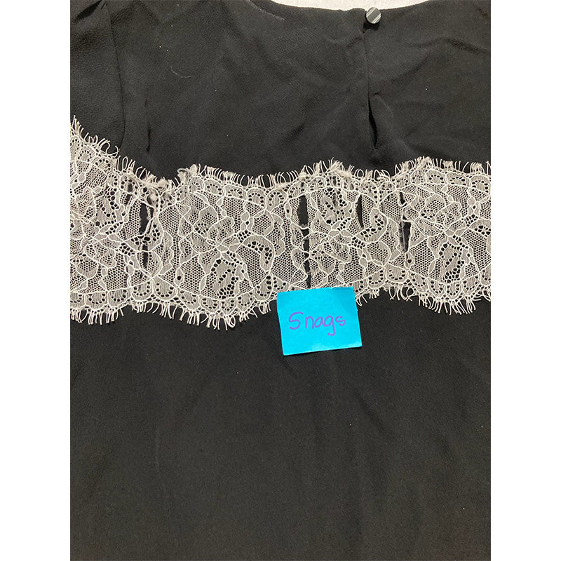 NWD Worthington Petite T Shirt Top Black PS