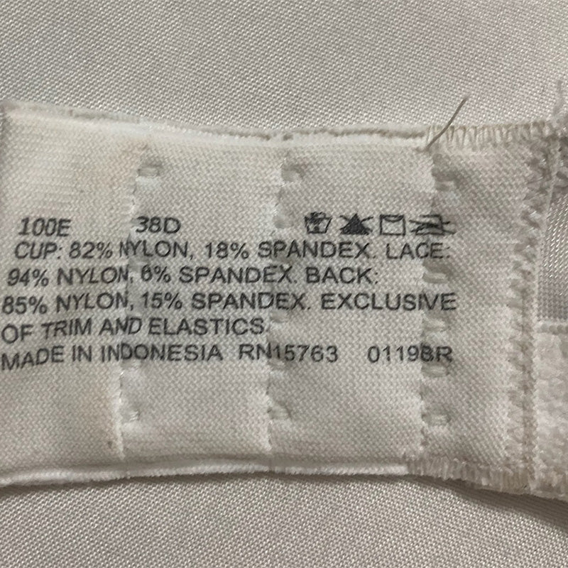 NWD Bali Women's Smoothing Bra White 38D