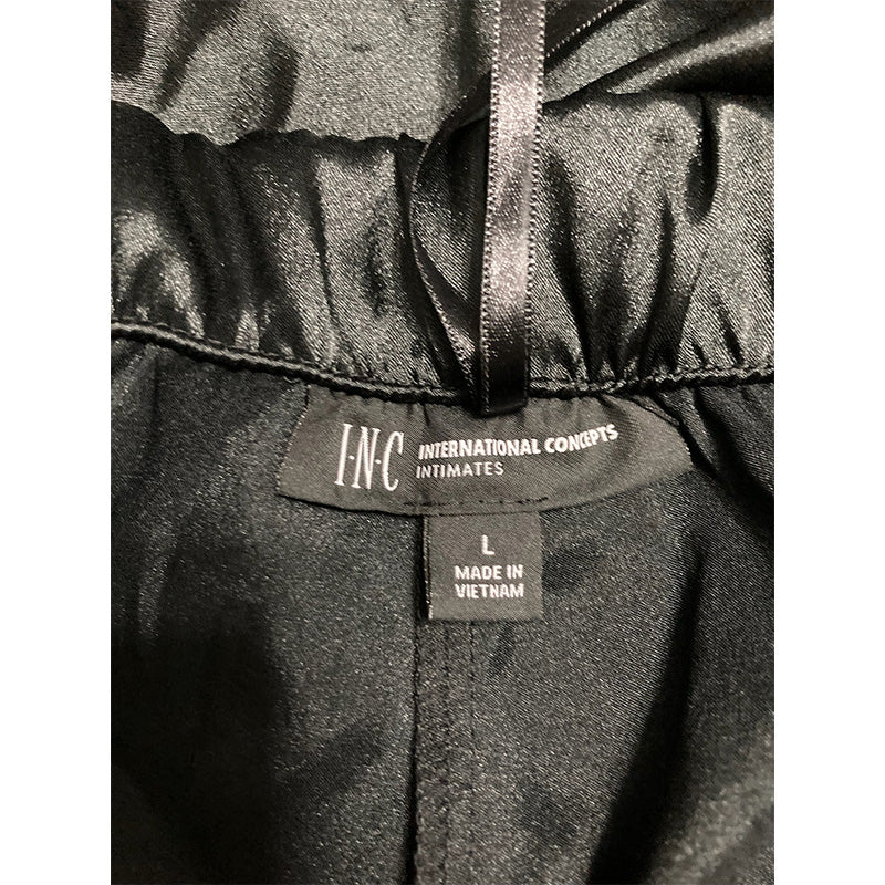 INC Only Pajama Pants Long Sleeve Black L