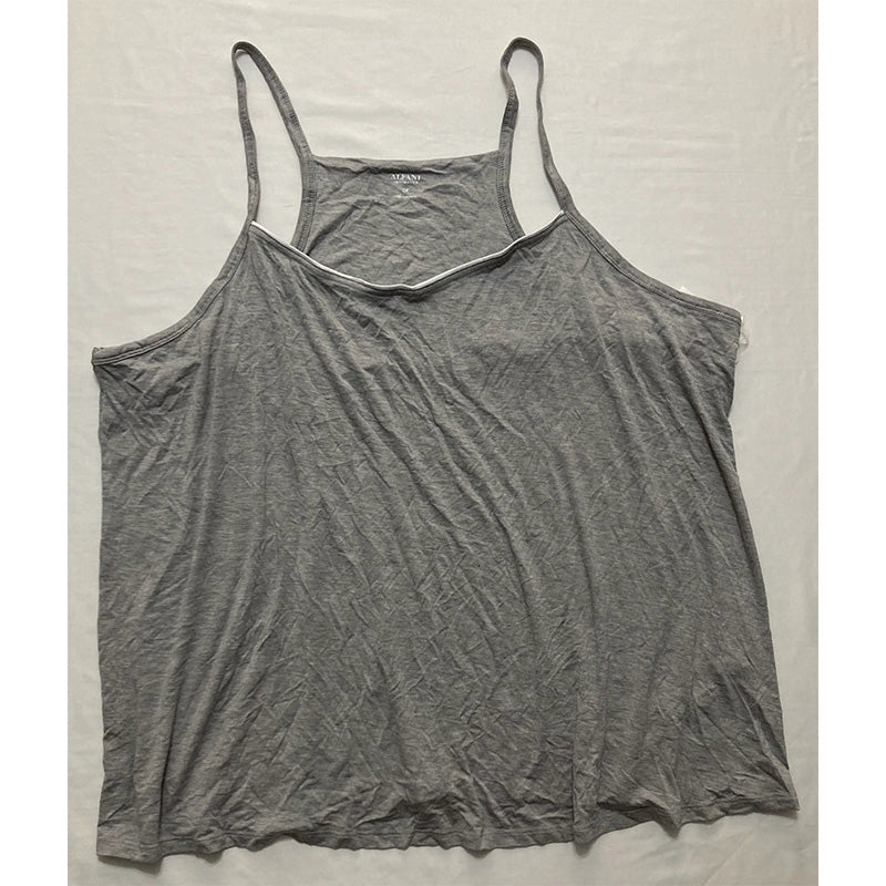 Alfani Plus Size Knit Tank  Only Top Pajama Grey 3X