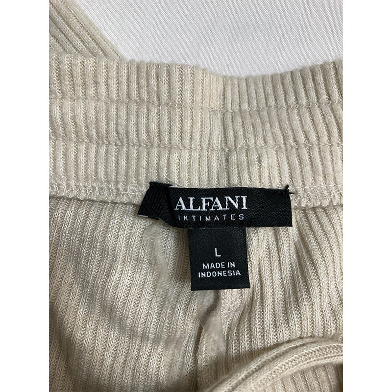 Alfani Only Pajama Pants Long Sleeve Cream L